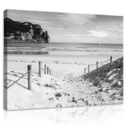 Consalnet Vászonkép, Tengerpart fekete-fehérben, 60x40 cm méretben (C5-20065O4)