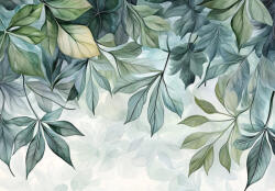 Consalnet Rajzos levél minta erős-halvány poszter, fotótapéta, Vlies (100 x 75 cm) (C1-15567VX2)