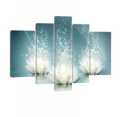 Consalnet Vászonkép, 5 darabos, Tavirózsák 170x100 cm méretben (C5-20016S4A)