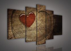 Consalnet Vászonkép, 5 darabos, Szív 170x100 cm méretben (C5-20155S4A)