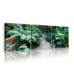 Consalnet Vászonkép 3 darabos, Palló a növények közt, 3 db 25x25 cm méret (C5-11356S13)
