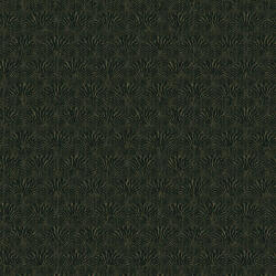 Galerie Sötét zöld alapon arany legyező mintás tapéta (Boutique F-AF7006) (F-AF7006)