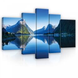 Consalnet Vászonkép, 5 darabos, Folyó a hegyek közt 170x100 cm méretben (C5-11794S4A)