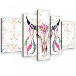 Consalnet Vászonkép, 5 darabos, Szarvasmarha koponya 170x100 cm méretben (C5-10783S4A)