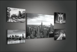 Consalnet Vászonkép, 5 darabos New York variálható elrendezésben (C5-1811S14)