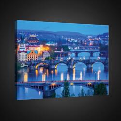 Consalnet Vászonkép, Prága este, 100x75 cm méretben (C5-2265O1)