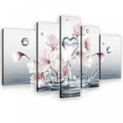Consalnet Vászonkép, 5 darabos, Magnóliák 170x100 cm méretben (C5-10163S4A)