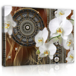 Consalnet Vászonkép, Orchidea mdalás háttérrel, 60x40 cm méretben (C5-2478O4)