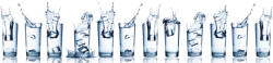 Dimex WATER SPLASH IN GLASSES öntapadós konyhai poszter, 260x60 cm (KI-260-162)