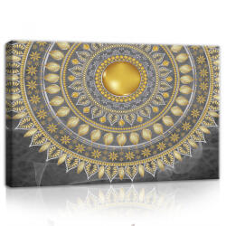 Consalnet Mandala szürke háttérrel, vászonkép, 60x40 cm méretben (C5-10122O4)