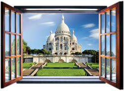 Consalnet Szent Szív-bazilika (Sacré coeur bazilika) az ablakból vlies poszter, fotótapéta 1945VEZ4 /201x145 cm/ (1945-VEZ4)