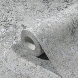 Marburg Szürke-ezüst kopottas barokk mintás tapéta (City Glow 34294) (34294)