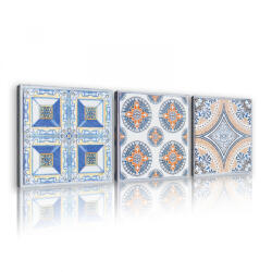 Consalnet Vászonkép 3 darabos, Absztrakt minták, 3 db 25x25 cm méret (C5-11118S13)