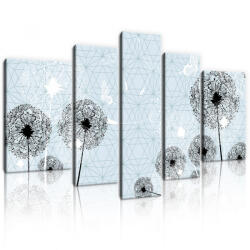 Consalnet Vászonkép, 5 darabos, Pitypangok pillangókkal 170x100 cm méretben (C5-11237S4A)