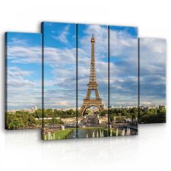 Consalnet Vászonkép, 5 darabos Eiffel-torony 150x100 cm méretben (C5-11422S12)