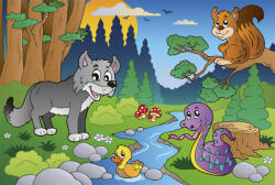 Dimex FOREST ANIMALS fotótapéta, poszter, vlies alapanyag, 375x250 cm (MS-5-0336)