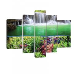 Consalnet Vászonkép, 5 darabos, Vízesés 170x100 cm méretben (C5-20057S4A)