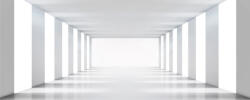 Dimex WHITE CORRIDOR fotótapéta, poszter, vlies alapanyag, 375x150 cm (MP-2-0036)