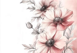 Consalnet Finom rózsaszín virágok poszter, fotótapéta, Vlies (250 x 175 cm) (C1-15587VX5)