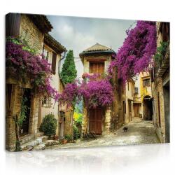 Consalnet Vászonkép, Mediterrán utcakép, 100x75 cm méretben (C5-11755O1)