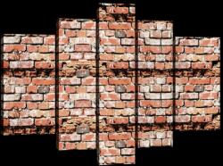 Consalnet Vászonkép, 5 darabos, Téglafal 170x100 cm méretben (C5-20129S4A)