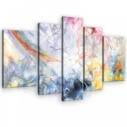 Consalnet Vászonkép, 5 darabos, Játék a színekkel 170x100 cm méretben (C5-10006S4A)