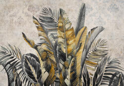 Consalnet Trópusi levelek kopott barokk háttérrel poszter, fotótapéta, Vlies (368 x 254 cm) (C1-15301V8)