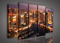 Consalnet Vászonkép, 5 darabos Dubai este 150x100 cm méretben (C5-997S12)