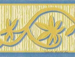 Jász-Iron Kék-sárga inda mintás bordűr (941-25)