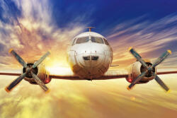 Dimex Vlies Fotótapéta - Airplane in the sunset - 375x250 cm (MS-5-2832)