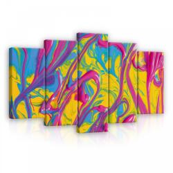 Consalnet Vászonkép 5 darabos, Festék csíkok 100x60 cm méretben (C5-12367S17)
