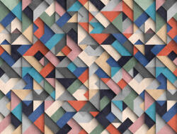 AS Fotótapéta, 3D hatású geometria, Prémium, 371x280 cm (AS-38287-1)