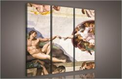 Consalnet Ádám teremtése, 3 darabos vászonkép, 90x80 cm méretben (C5-895S6)