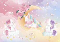 Consalnet Egyszarvúk a Holdon poszter, fotótapéta, Vlies (416 x 254 cm) (C1-14094VEXXXL)