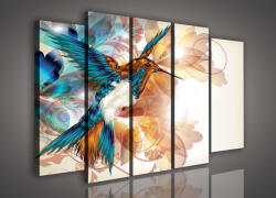 Consalnet Vászonkép, 5 darabos Jégmadár 150x100 cm méretben (C5-260S12)