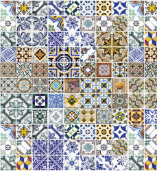 Dimex PORTUGAL TILES fotótapéta, poszter, vlies alapanyag, 225x250 cm (MS-3-0275)