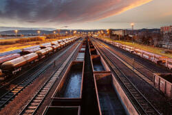 Dimex Vlies Fotótapéta - Railway station - 375x250 cm (MS-5-2854)