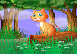 Sverus Fotótapéta Cat in the forest, 416 x 254 cm (SV-18053162WM-416X254CM)