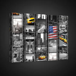 Consalnet Vászonkép, New York filmkockákon, 100x75 cm méretben (C5-2363O1)
