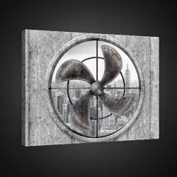 Consalnet Szellőző New Yorkkal fekete-fehérben, vászonkép, 60x40 cm méretben (C5-2428O4)