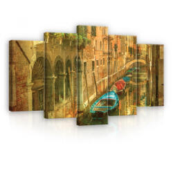 Consalnet Vászonkép 5 darabos, Velence utcakép 100x60 cm méretben (C5-20368S17)