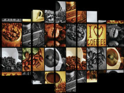 Consalnet Vászonkép, 5 darabos, Kávé 170x100 cm méretben (C5-20216S4A)