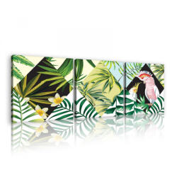 Consalnet Vászonkép 3 darabos, Trópusi minta, 3 db 25x25 cm méret (C5-11109S13)