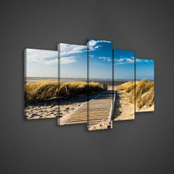 Consalnet Vászonkép 5 darabos, Út a tengerpartra 100x60 cm méretben (C5-411S17)