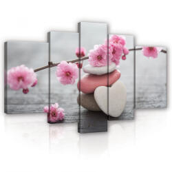 Consalnet Vászonkép, 5 darabos, Zen kövek 170x100 cm méretben (C5-11620S4A)