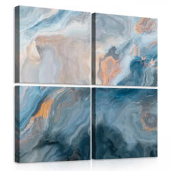 Consalnet Vászonkép 4 darabos, Kék absztrakt 50x50 cm méretben (C5-14016S20)