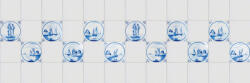 Dimex BLUE DELFT TILES öntapadós konyhai poszter, 180x60 cm (KI-180-167)