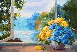 Dimex Vlies Fotótapéta - Bouquet of spring blue flowers - 375x250 cm (MS-5-2002)
