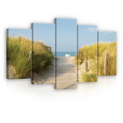 Consalnet Vászonkép 5 darabos, Náddal körülvett stég 100x60 cm méretben (C5-11844S17)