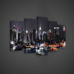 Consalnet Vászonkép 5 darabos, New York skyline 100x60 cm méretben (C5-512S17)